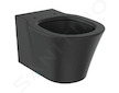 Ideal Standard Connect Air - Závěsné WC, AquaBlade, černá E0054V3
