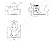 Ideal Standard Connect Air - Závěsné WC, AquaBlade, černá E0054V3