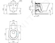 Ideal Standard Connect Air - Závěsné WC, Aquablade, Ideal Plus, bílá E0054MA