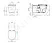 Ideal Standard Connect Freedom - Závěsné WC bezbariérové, Rimless, s Ideal Plus, bílá E8194MA