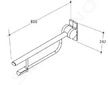 Ideal Standard Contour 21 - Sklopné madlo, modrá S636036