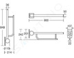 Ideal Standard Contour 21 - Sklopné madlo, nerezová ocel S6360MY