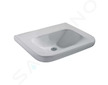 Ideal Standard Contour 21 - Umyvadlo bezbariérové 65x56 cm, bez otvoru pro baterii, bez přepadu, bílá S253401