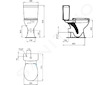 Ideal Standard Contour 21 - WC kombi mísa, bezbariérová, 36x45x66 cm, zadní odpad, bílá E883201
