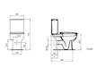 Ideal Standard Esedra - WC kombi, zadní/spodní odtok, bílá T283401