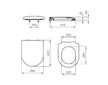 Ideal Standard Esedra - WC sedátko Wrapover, SoftClose, bílá T627701