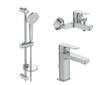 Ideal Standard Esla - Sprchový set s vanovou a umyvadlovou baterií, 3 proudy, chrom BC264AA
