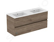 Ideal Standard Eurovit+ - Skříňka s dvojumyvadlem, 55x120x44 cm, 2 zásuvky, ořech R0576Y9