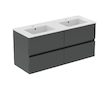 Ideal Standard Eurovit+ - Skříňka s dvojumyvadlem, 55x120x44 cm, 4 zásuvky, tmavě šedá R0577TI