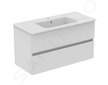 Ideal Standard Eurovit+ - Skříňka s umyvadlem, 55x100x44 cm, 2 zásuvky, lesklá bílá R0575WG