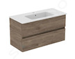 Ideal Standard Eurovit+ - Skříňka s umyvadlem, 55x100x44 cm, 2 zásuvky, ořech R0575Y9