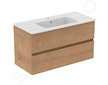 Ideal Standard Eurovit+ - Skříňka s umyvadlem, 55x100x44 cm, 2 zásuvky, přírodní dub R0575Y8