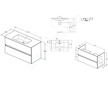 Ideal Standard Eurovit+ - Skříňka s umyvadlem, 55x100x44 cm, 2 zásuvky, tmavě šedá R0575TI