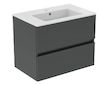 Ideal Standard Eurovit+ - Skříňka s umyvadlem, 55x70x44 cm, 2 zásuvky, tmavě šedá R0573TI