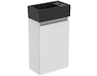 Ideal Standard Eurovit+ - Skříňka s umývátkem, 55x35x20 cm, 1 dvířka, lesklá bílá/hedvábná černá R0578WG
