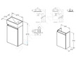 Ideal Standard Eurovit+ - Skříňka s umývátkem, 55x35x20 cm, 1 dvířka, ořech/hedvábná černá R0578Y9