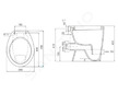 Ideal Standard Eurovit - Stojící WC, bezbariérové, ploché splachování, bílá V311601