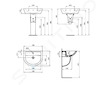 Ideal Standard Eurovit - Umyvadlo 50x44 cm, s přepadem, otvor pro baterii, bílá W332801