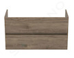 Ideal Standard Eurovit - Umyvadlová skříňka, 55x100x44 cm, 2 zásuvky, ořech R0265Y9
