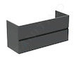 Ideal Standard Eurovit - Umyvadlová skříňka, 55x120x44 cm, 2 zásuvky, lesklá šedá R0266TI