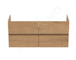 Ideal Standard Eurovit - Umyvadlová skříňka, 55x120x44 cm, 4 zásuvky, dub R0267Y8