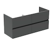 Ideal Standard Eurovit+ - Umyvadlová skříňka, 55x120x44 cm, 4 zásuvky, lesklá šedá R0267TI