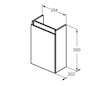 Ideal Standard Eurovit+ - Umyvadlová skříňka, 55x35x20 cm, 1 dvířka, panty L/P, ořech R0271Y9