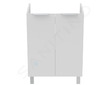 Ideal Standard Eurovit - Umyvadlová skříňka, 84x60x44 cm, 2 dvířka, panty L/P, lesklá bílá R0258WG