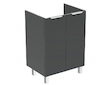 Ideal Standard Eurovit+ - Umyvadlová skříňka, 84x60x44 cm, 2 dvířka, panty L/P, lesklá šedá R0258TI
