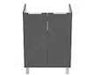 Ideal Standard Eurovit - Umyvadlová skříňka, 84x60x44 cm, 2 dvířka, panty L/P, lesklá šedá R0258TI