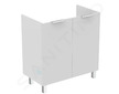 Ideal Standard Eurovit - Umyvadlová skříňka, 84x80x44 cm, 2 dvířka, panty L/P, lesklá bílá R0262WG
