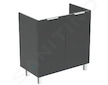 Ideal Standard Eurovit - Umyvadlová skříňka, 84x80x44 cm, 2 dvířka, panty L/P, lesklá šedá R0262TI