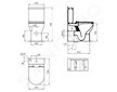 Ideal Standard Eurovit - WC kombi se sedátkem SoftClose, vario odpad, RimLS+, bílá E336301