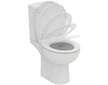 Ideal Standard Eurovit - WC kombi se sedátkem SoftClose, vario odpad, spodní napouštění, RimLS+, bílá W007301