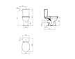 Ideal Standard Eurovit - WC kombi se sedátkem SoftClose, zadní odpad, bílá W328501