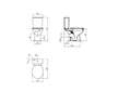Ideal Standard Eurovit - WC kombi se sedátkem SoftClose, zadní odpad, bílá W328701