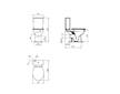 Ideal Standard Eurovit - WC kombi se sedátkem SoftClose, zadní odpad, bílá W328701