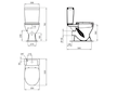 Ideal Standard Eurovit+ - WC kombi se sedátkem, zadní odpad, bílá V337001
