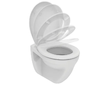 Ideal Standard Eurovit - Závěsné WC, ploché splachování, bílá V340301