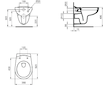 Ideal Standard Eurovit - Závěsné WC, Rimless, bílá K284401