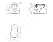 Ideal Standard Eurovit - Závěsné WC, Rimless, bílá K881001