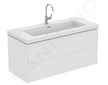 Ideal Standard Extra - Umyvadlo, 51x121 cm, s přepadem, otvor pro baterii, bílá T437001