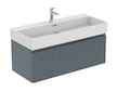 Ideal Standard Finesse - Umyvadlová skříňka, 100x44x38 cm, 1 zásuvka, Ribbed Matt ashblue E3384UQ
