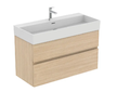 Ideal Standard Finesse - Umyvadlová skříňka, 100x44x55 cm, 2 zásuvky, bílý dub E3388US