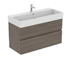 Ideal Standard Finesse - Umyvadlová skříňka, 100x44x55 cm, 2 zásuvky, Dark Elm E3388UR