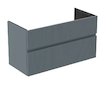 Ideal Standard Finesse - Umyvadlová skříňka, 100x44x55 cm, 2 zásuvky, Ribbed Matt ashblue E3388UQ