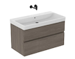 Ideal Standard Finesse - Umyvadlová skříňka, 100x51x55 cm, 2 zásuvky, Dark Elm E3397UR