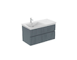 Ideal Standard Finesse - Umyvadlová skříňka 100x51x55 cm, 2 zásuvky, Ribbed Matt ashblue E3445UQ