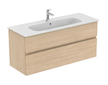Ideal Standard Finesse - Umyvadlová skříňka, 120x44x55 cm, 2 zásuvky, bílý dub E3385US