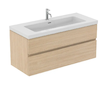 Ideal Standard Finesse - Umyvadlová skříňka, 120x51x55 cm, 2 zásuvky, bílý dub E3394US